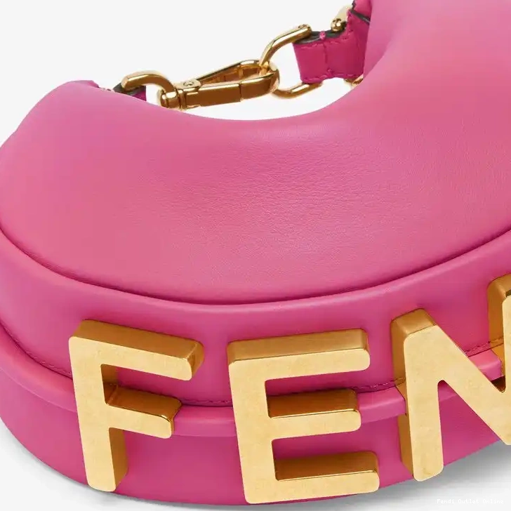 Cheap Rose Fendi In Hobo Calf Leather Mini Bag Fendigraphy 0429